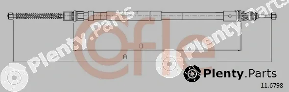 Cofle 11.6798 — Cable Pull, parking brake