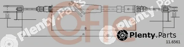 Cofle 11.6561 — Cable Pull, parking brake