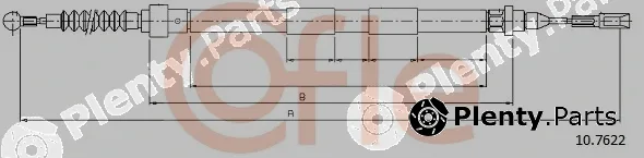 Cofle 10.7622 — Cable Pull, parking brake