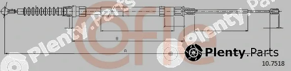 Cofle 10.7518 — Cable Pull, parking brake