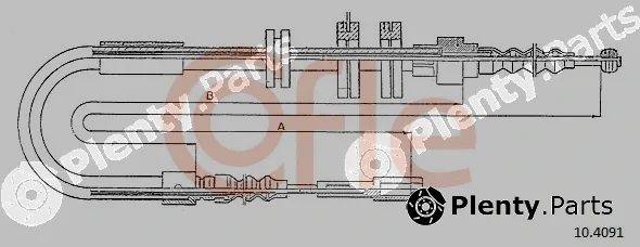 Cofle 10.4091 — Cable Pull, parking brake
