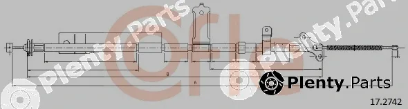 Cofle 17.2742 — Cable Pull, parking brake