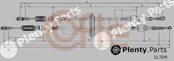 Cofle 12.7250 — Cable Pull, manual transmission