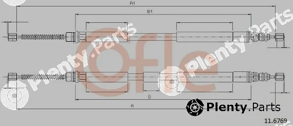 Cofle 11.6769 — Cable Pull, parking brake