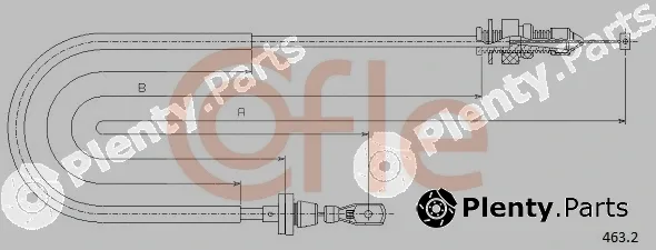 Cofle 463.2 — Accelerator Cable