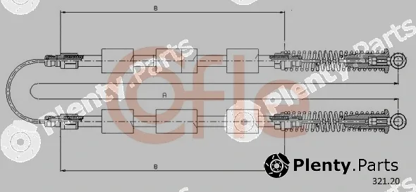 Cofle 92.321.20 — Cable Pull, parking brake