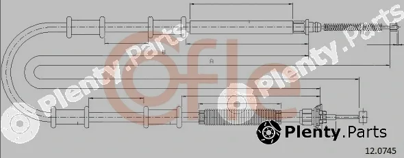 Cofle 12.0745 — Cable Pull, parking brake