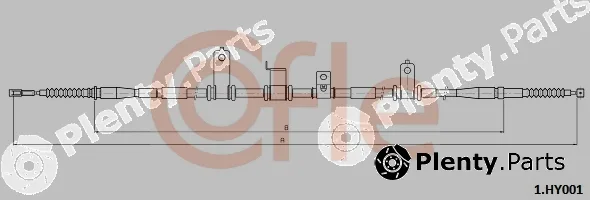 Cofle 1.HY001 — Cable Pull, parking brake