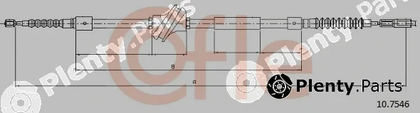 Cofle 10.7546 — Cable Pull, parking brake
