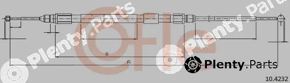 Cofle 10.4232 — Cable Pull, parking brake