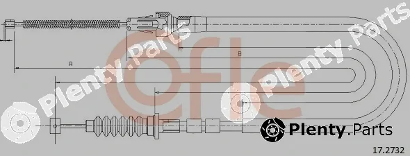 Cofle 17.2732 — Cable Pull, parking brake