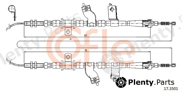 Cofle 17.3501 — Cable Pull, parking brake