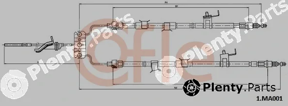Cofle 1.MA001 — Cable Pull, parking brake
