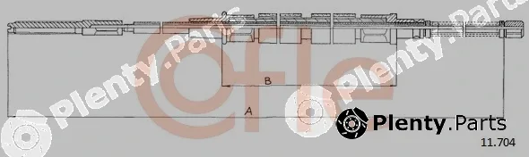 Cofle 11.704 — Cable Pull, parking brake