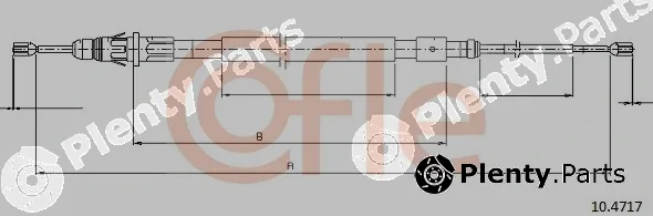 Cofle 10.4717 — Cable Pull, parking brake