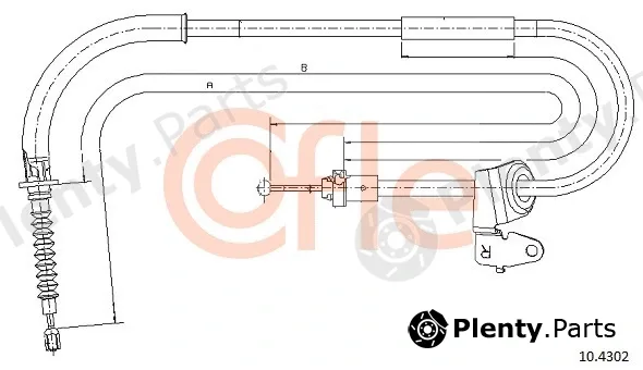 Cofle 10.4302 — Cable Pull, parking brake
