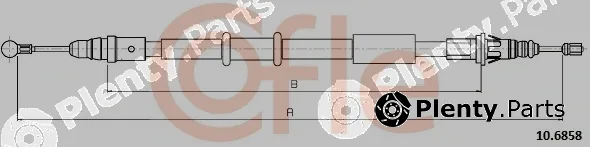 Cofle 10.6858 — Cable Pull, parking brake