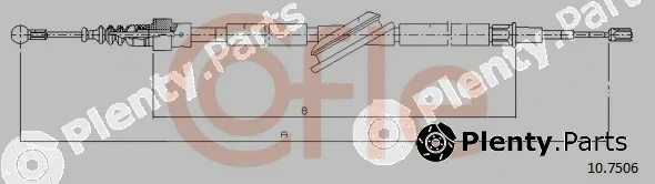 Cofle 10.7506 — Cable Pull, parking brake