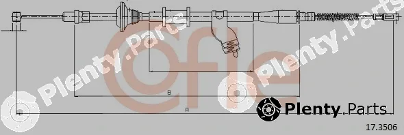Cofle 17.3506 — Cable Pull, parking brake