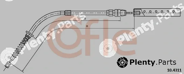 Cofle 10.4311 — Cable Pull, parking brake