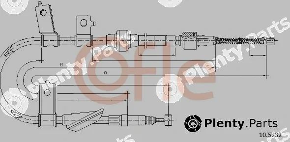 Cofle 10.5232 — Cable Pull, parking brake