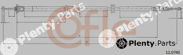Cofle 12.0740 — Cable Pull, parking brake