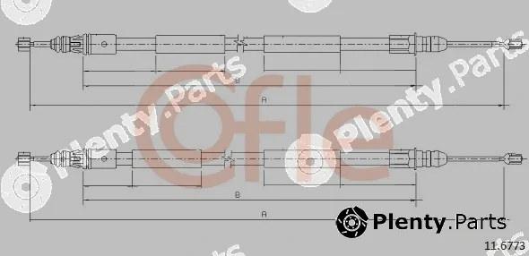Cofle 11.6773 — Cable Pull, parking brake