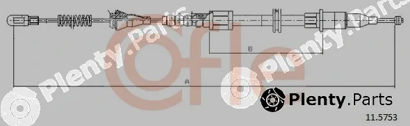 Cofle 11.5753 — Cable Pull, parking brake