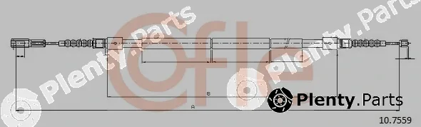 Cofle 10.7559 — Cable Pull, parking brake
