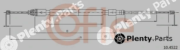 Cofle 10.4522 — Cable Pull, parking brake