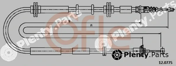 Cofle 12.0775 — Cable Pull, parking brake