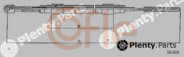 Cofle 10.423 — Cable Pull, parking brake