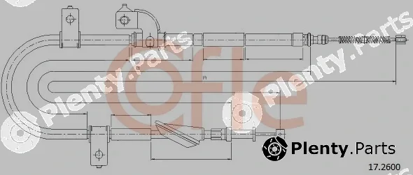 Cofle 17.2600 — Cable Pull, parking brake