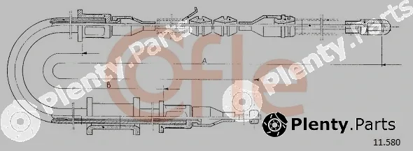 Cofle 11.580 — Cable Pull, parking brake