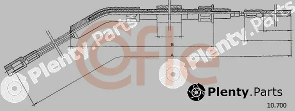 Cofle 10.700 — Cable Pull, parking brake