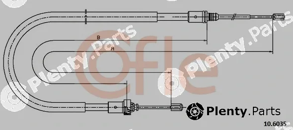 Cofle 10.6035 — Cable Pull, parking brake
