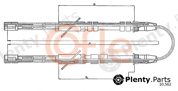 Cofle 10.562 — Cable Pull, parking brake
