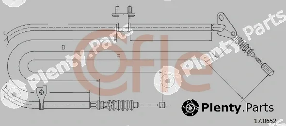 Cofle 17.0652 — Cable Pull, parking brake
