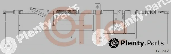 Cofle 17.3512 — Cable Pull, parking brake