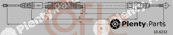 Cofle 10.6232 — Cable Pull, parking brake