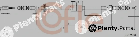 Cofle 10.7588 — Cable Pull, parking brake