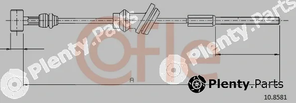 Cofle 92.10.8581 — Cable Pull, parking brake