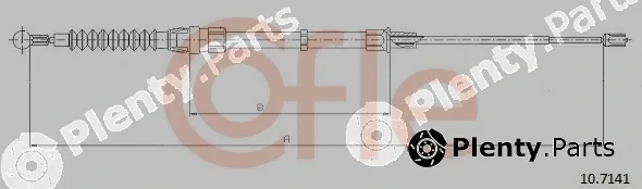 Cofle 10.7141 — Cable Pull, parking brake