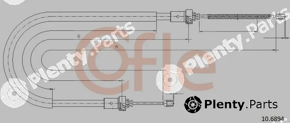 Cofle 10.6894 — Cable Pull, parking brake