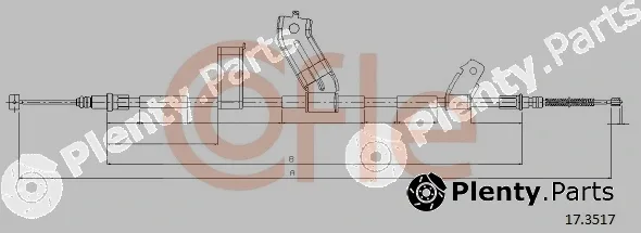 Cofle 17.3517 — Cable Pull, parking brake