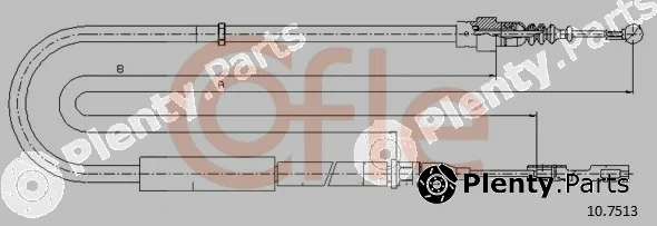 Cofle 10.7513 — Cable Pull, parking brake