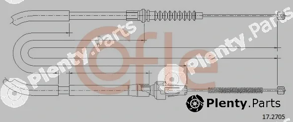 Cofle 17.2705 — Cable Pull, parking brake