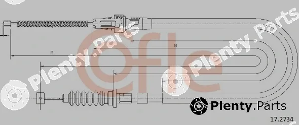 Cofle 17.2734 — Cable Pull, parking brake