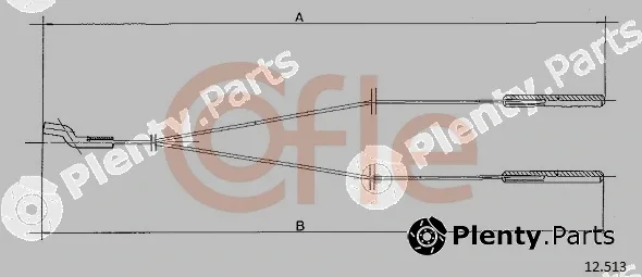 Cofle 12.513 — Cable, heater flap