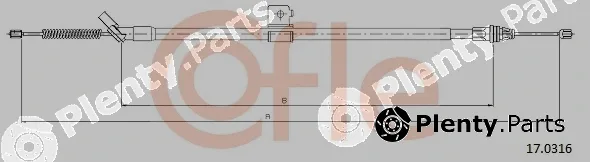 Cofle 17.0316 — Cable Pull, parking brake